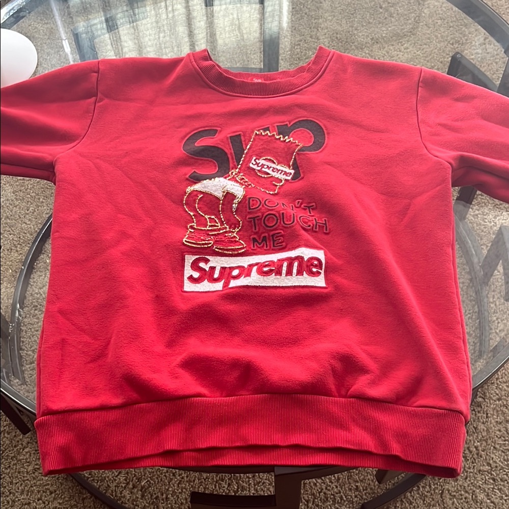 Supreme Red Graphic Sweatshirt